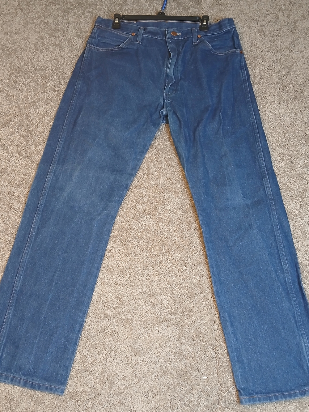 Wrangler Cowboy Cut Blue Jeans for Men - 13MWZ0013CWZ - 100% Cotton - 36x32